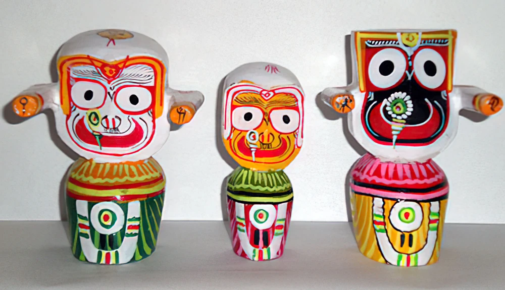 Jagannatha, Baladeva and Subhadra Deities (6\" High)
