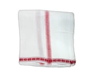 Dhoti White Jute with Color Border