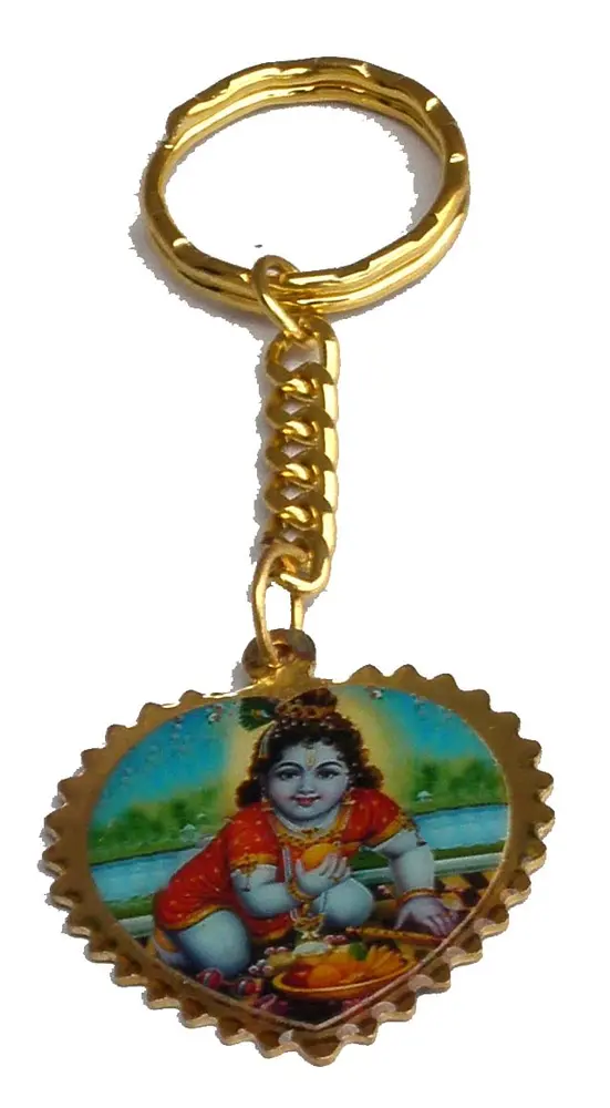 Key Chain Laddu Gopal Heart Shaped