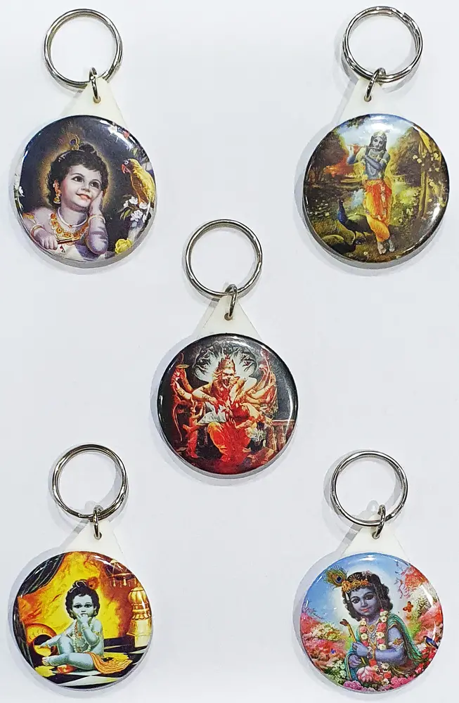 Krishna Keychains (Set of 5 Assorted)