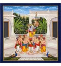 Krishna Dahi Handi Leela – Digital Print Backdrop