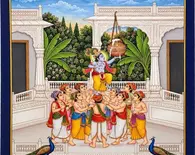 Krishna Dahi Handi Leela – Digital Print Backdrop