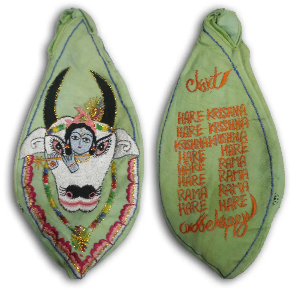 Krishna in Cow\'s Head Japa Bead Bag
