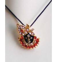 Lord Krishna Diamond Pendant with Black Thread