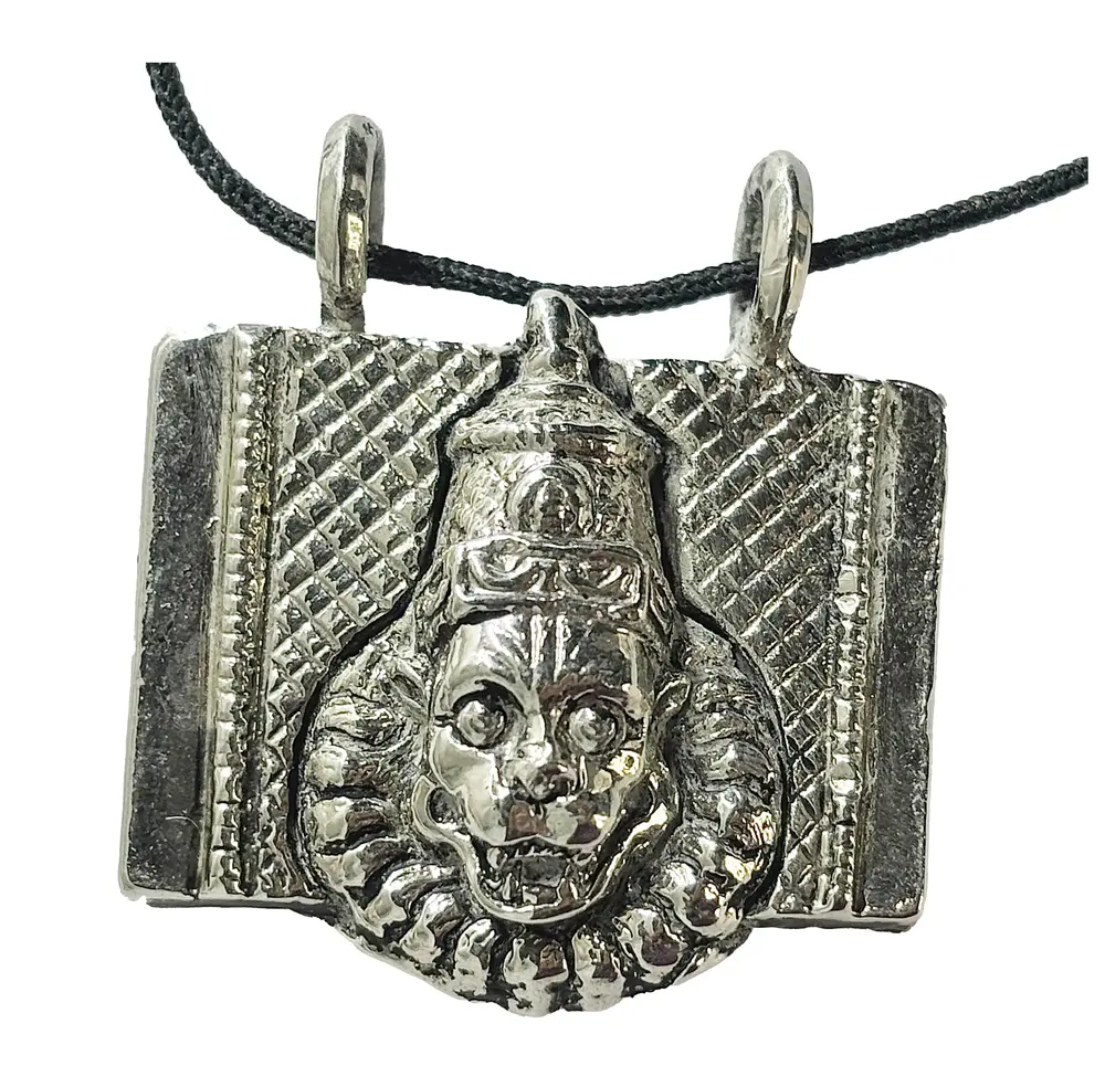 Lord Narsimha Kavacha Rectangle Pendant