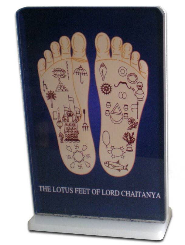 Lotus Feet of Lord Caitanya -- Altar / Table Stand