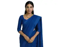 Mulmul Plain Sari with Border - Pure Cotton Mulmul Plain Sari with Border - Pure Cotton