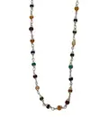 Multicolor Silver Tulsi Necklace - Large Beads