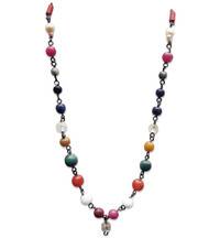 Nav Ratna Necklace (9 Gems / Navratan Mala) Round Shape 14"