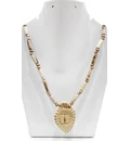 Tulsi Necklace with Pendant -- Big Lotus Feet of the Lord