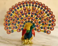 Peacock Trinket Box (Red)