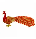 Peacock Long Trinket Box (Red)