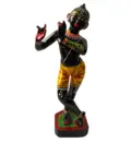 Marble Radha Krishna Deities (11\") - Black Krsihna