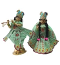 Radha Krishna Dress with Exquisite Floral and Gems Work