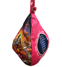 Radha Krishna on Lotus - Digitally Printed Bead-Bag [3 sides and strap] Standard Size