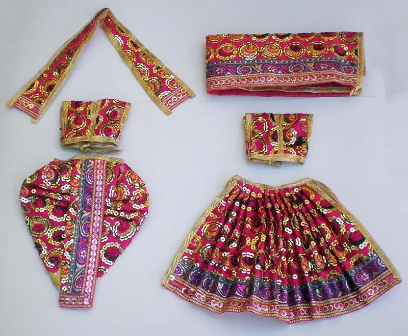 Radha Krishna Dress with Round Sequins