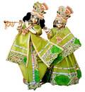 Radha Krishna Deities (Brass 9\")