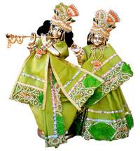 Radha Krishna Deities (Brass 9")