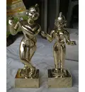 Radha Krishna Deities Solid Brass 14\"