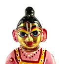 Radharani Painted Brass Sitting Deity
