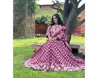 Radha Gopi Dress Set - 3 piece including Blouse and Chunni