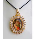 Diamond Picture Pendant with Black Thread - Radha Krishna