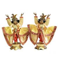 Gaura Nitai Deity Clothes -- Royal Bagalbandi Style with Traditional Pattern