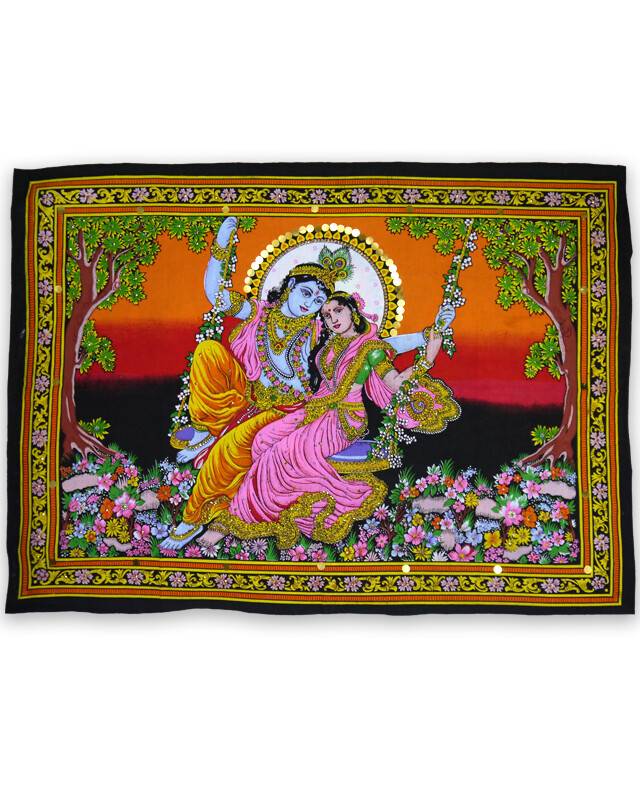 Wall Hanging Radha & Krishna on Swing