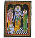 Wall Hanging -- Ramdarbar (Sita-Rama-Laksmana-Hanuman)