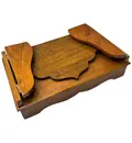 Portable Folding Temple Stand -- Wooden Handcrafted in Vrindavan