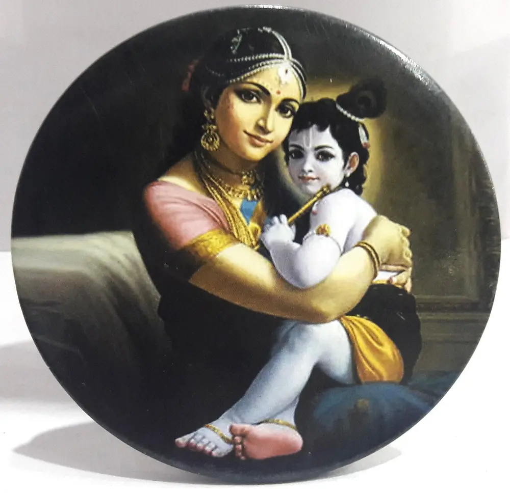 Folding Altar Stand 3\" -- Yasoda Krishna