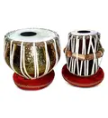 Brass Tabla Set with Stand, Cover, & Hammer