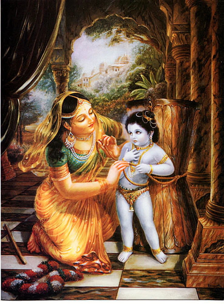 Mother Yasoda and Damodar (Greeting Card pack of 10)