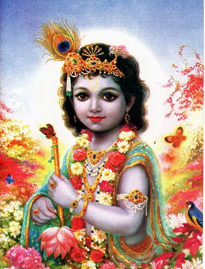 Krishna With Flute Greeting Card Pack of 10