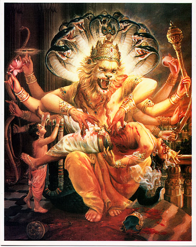 Lord Nrsimhadeva Greeting Cards Pack of 10