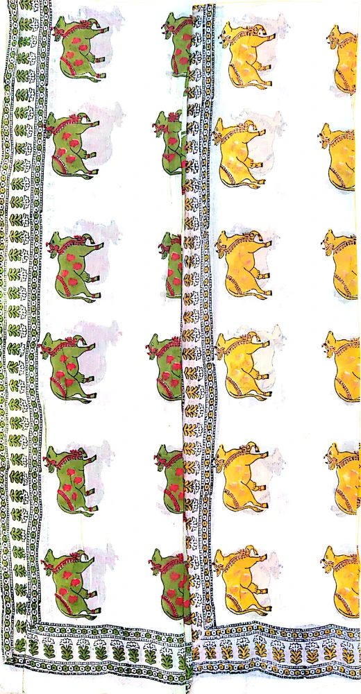 Cow Print Neck Scarf Cotton