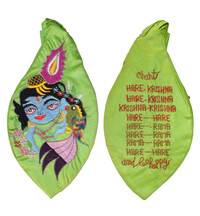 Krishna with Parrot Japa Bead Bag