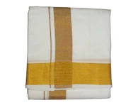 Dhoti & Chaddar Set -- Big Gold Borders