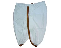 Dhoti White Ready-Made Trouser -- Fancy Borders