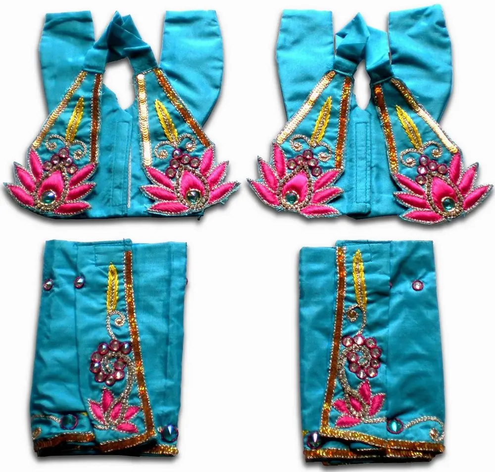Gaura Nitai Deity Clothes -- Deluxe Lotus Design