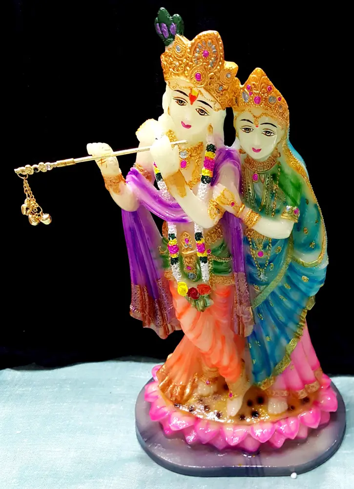Glow in the Dark Standing Radha Krishna (8\"x14\")