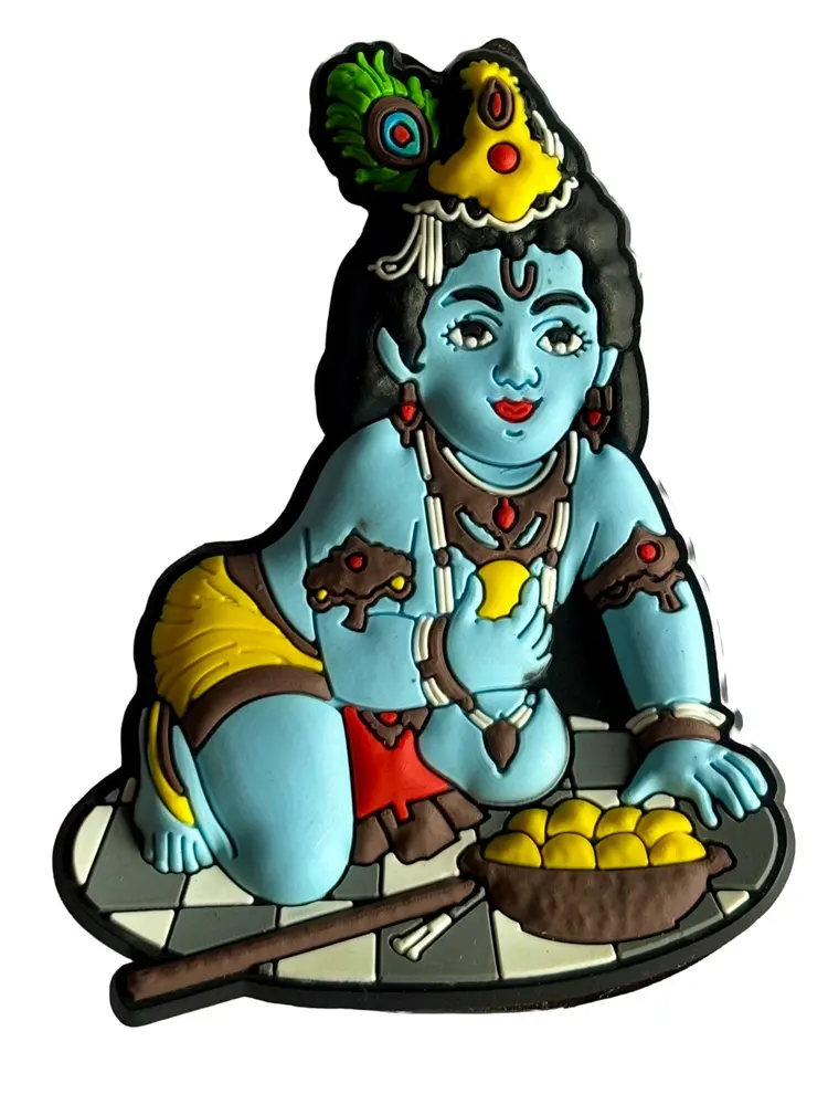 Krishna Photo Frame With Magnet 4.5\" (set of 3)