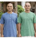 Kurta -- Cotton Khadi, Plain Color