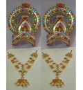 Large Crown and Necklace Set -- Type 2 -- For 20\"-30\" Deities (pair)