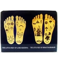 Acrylic Stand -- Radha Krishna Lotus Feet (4\" x 3\")