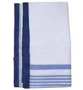 Sari, Cotton -- Plain White with Plain Color Borders