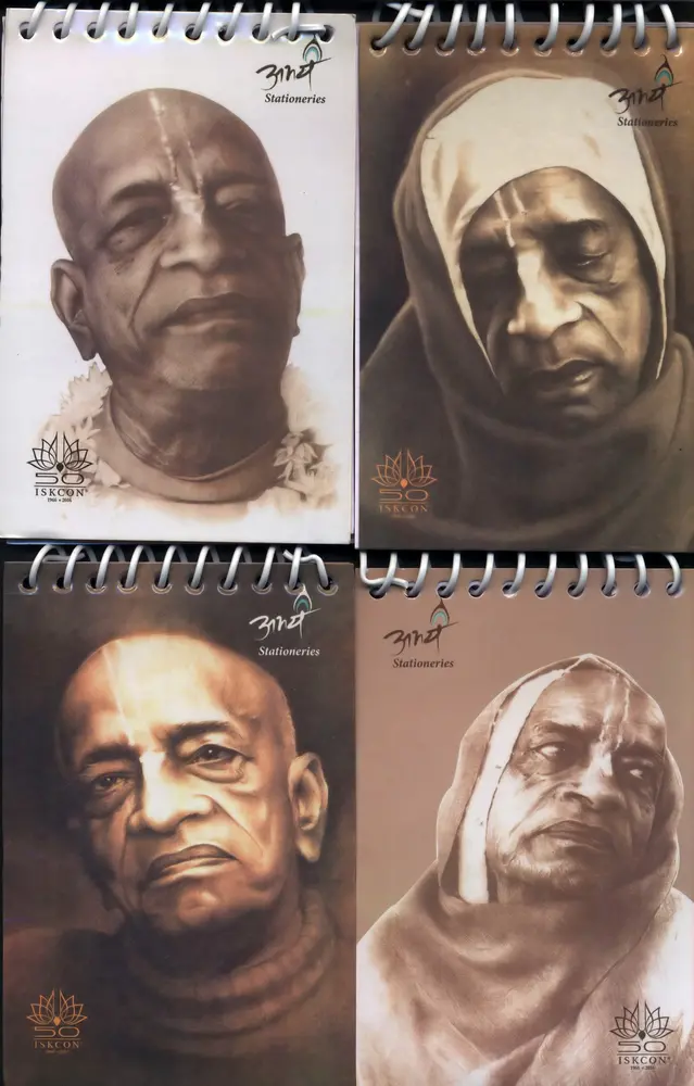 Prabhupada Small Spiral Notepads with 2016 Calendar (Pack of 8)