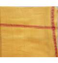 Dhoti / Chadar -- Yellow Jute -- Red Borders